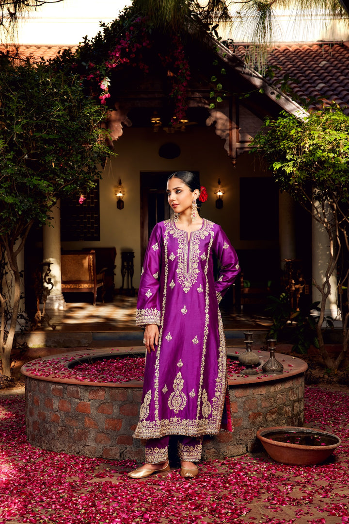 Purple Inayat Kurta Set of 3