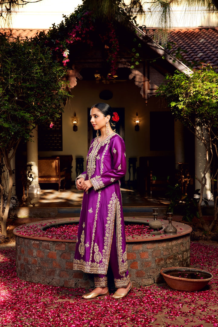 Purple Inayat Kurta Set of 3