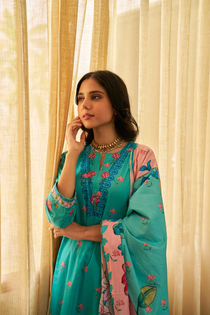 Dhwani Firozi Kurta Set of 3