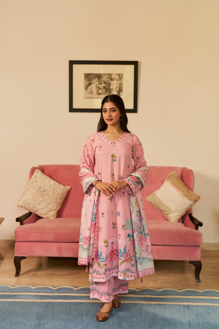 Dhwani Gulabi Kurta Set of 3