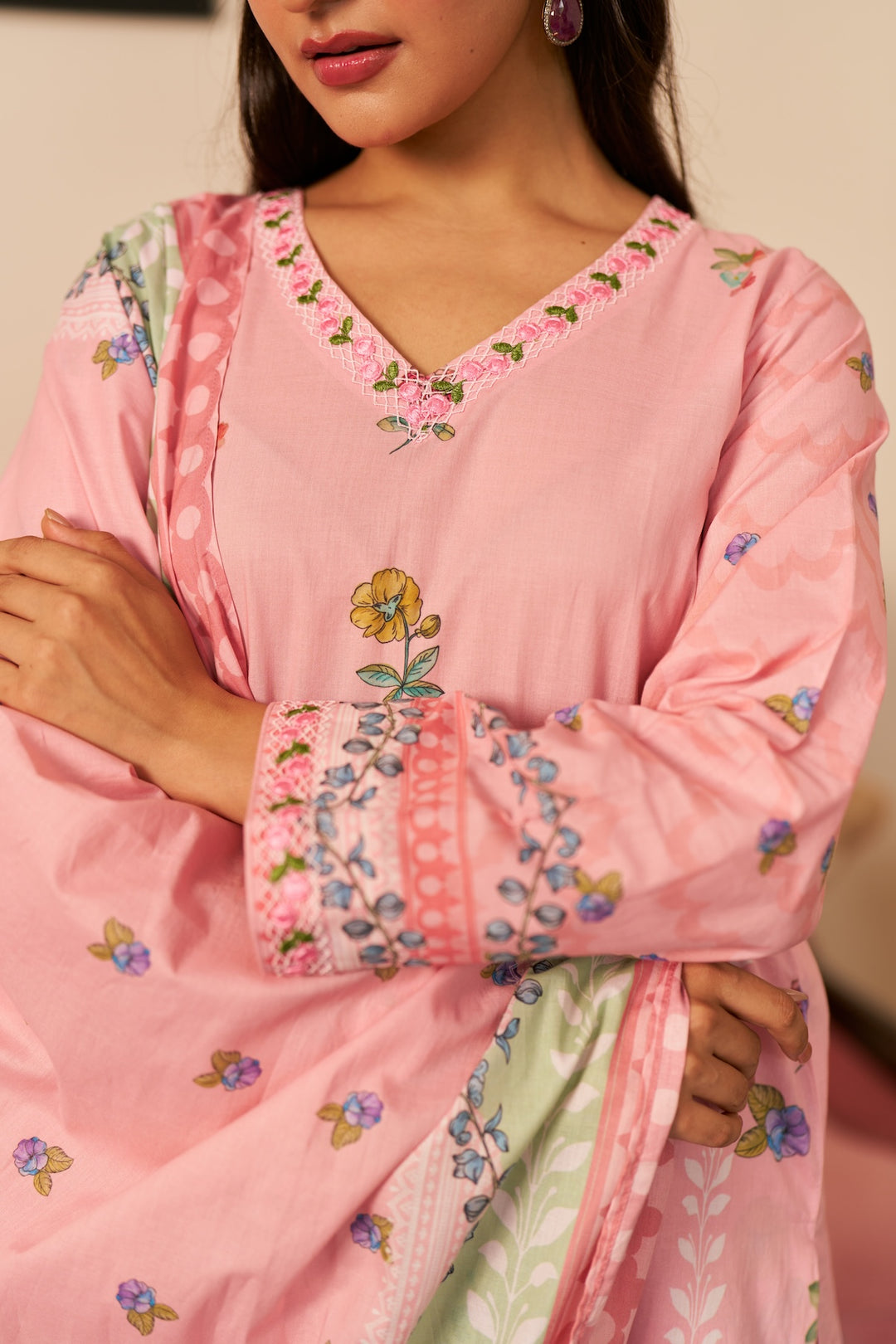Dhwani Gulabi Kurta Set of 3