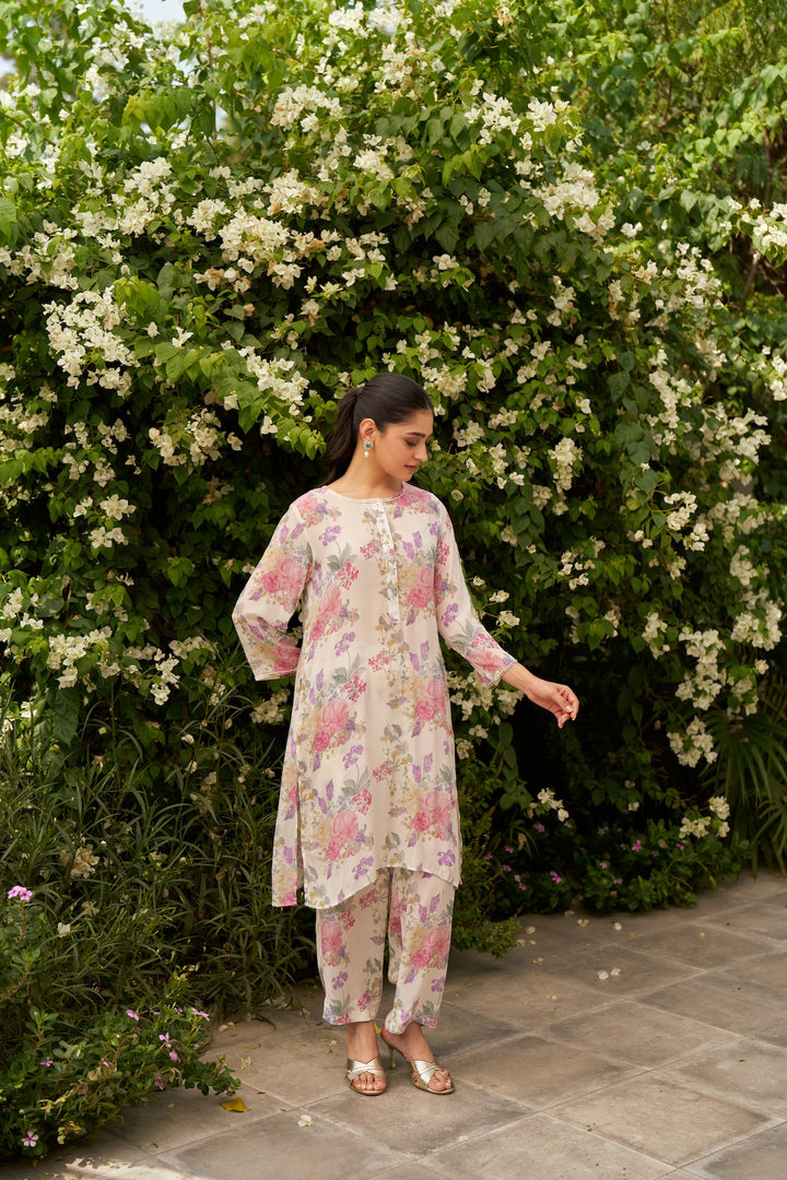 T.G.I.F Ivory Short Kurta - Set of 2