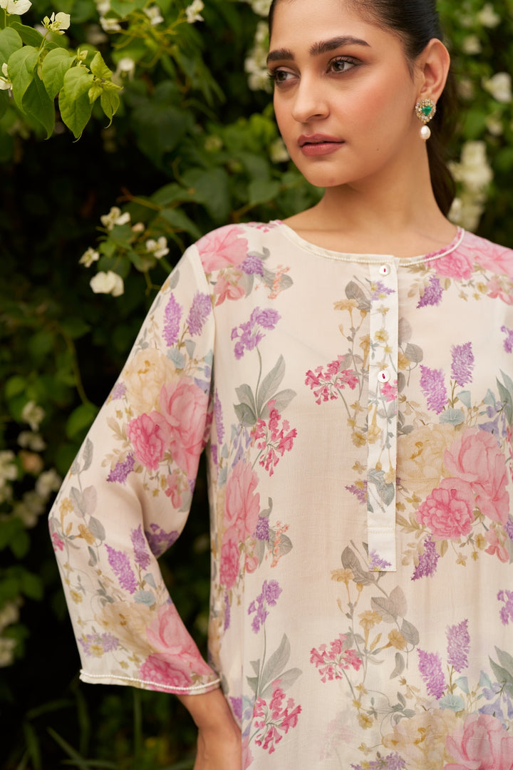 T.G.I.F Ivory Short Kurta - Set of 2
