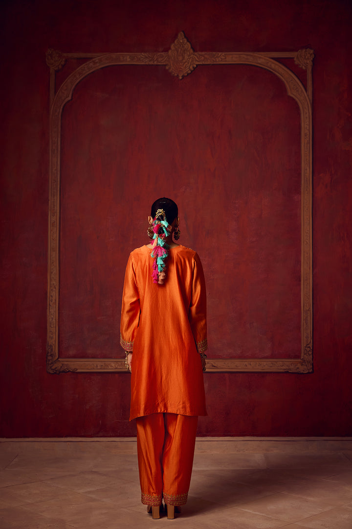 Raunaq Orange Pink Kurta Set of 3