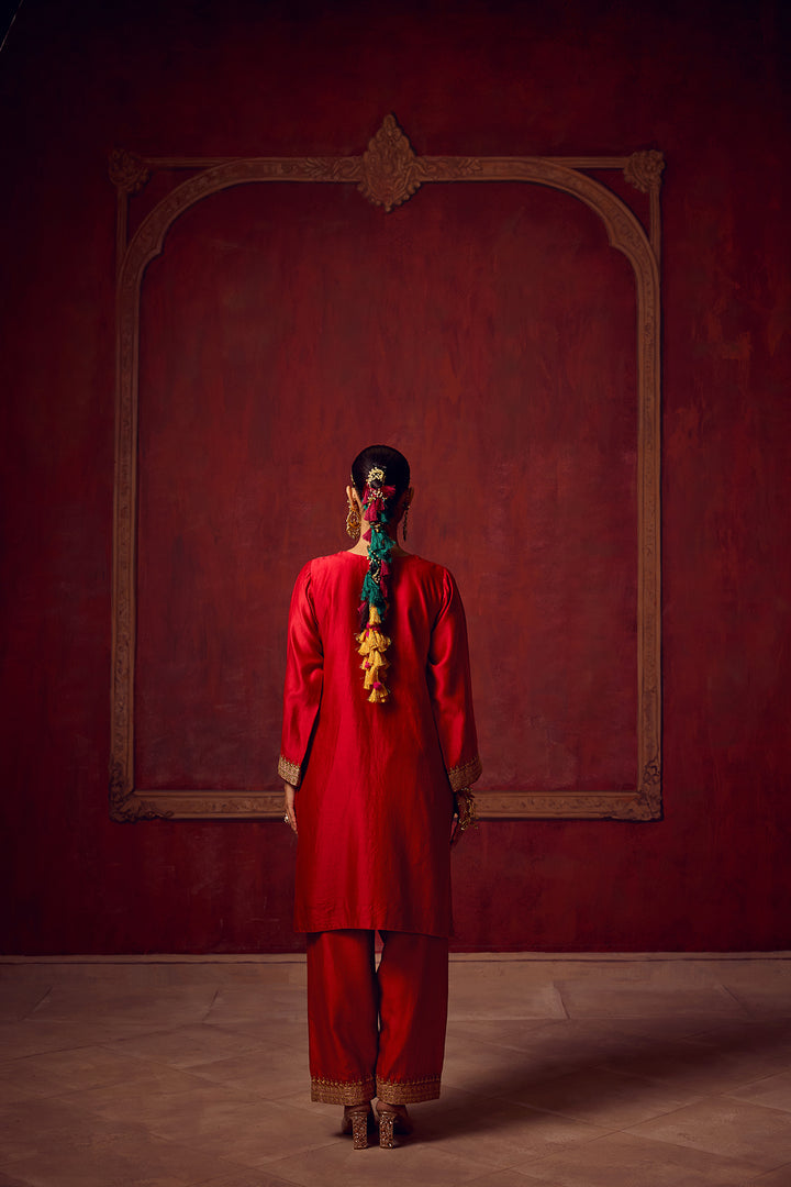 Raunaq Red Pink Kurta Set of 3