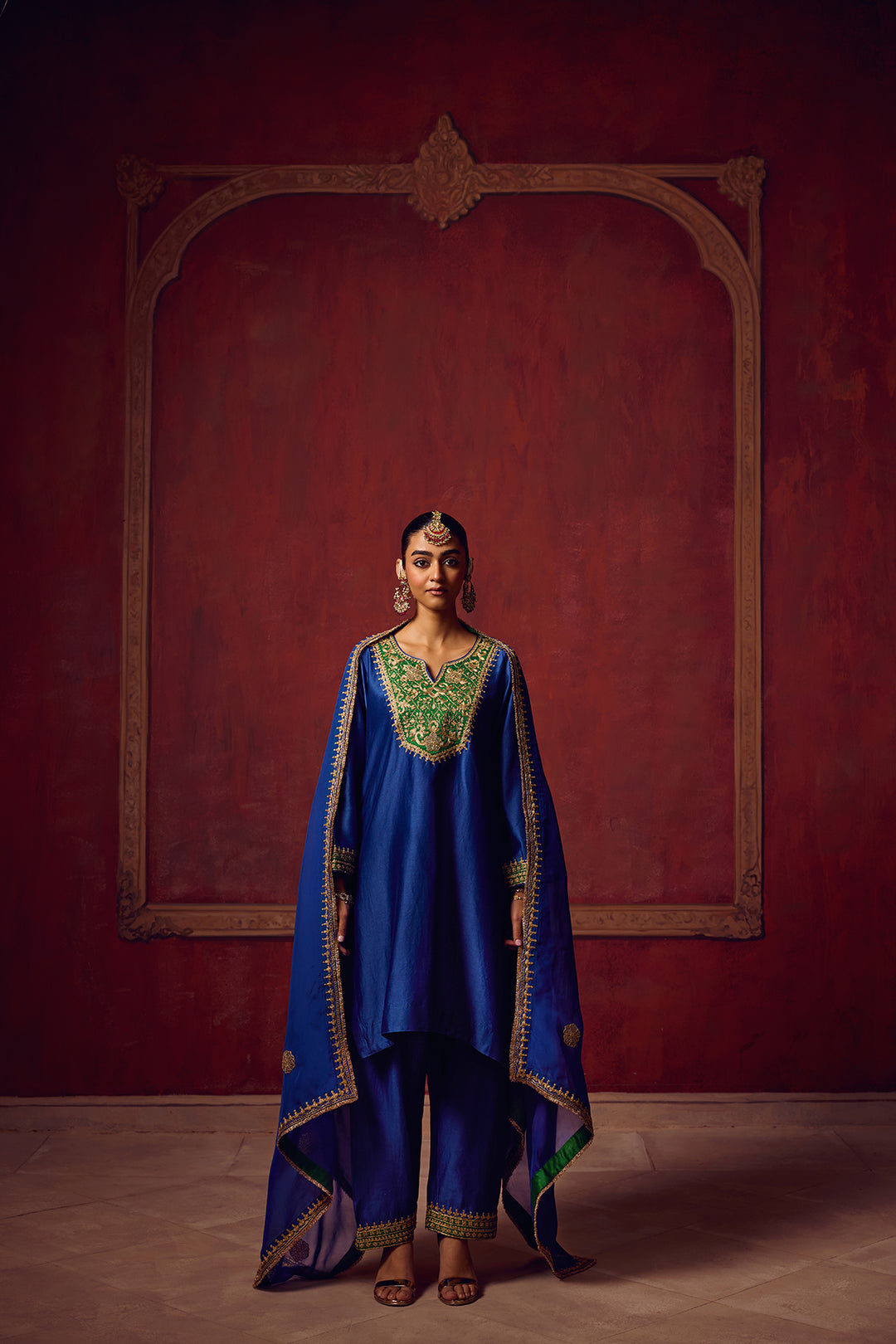 Raunaq Blue Green Kurta Set of 3