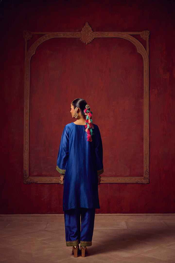 Raunaq Blue Green Kurta Set of 3