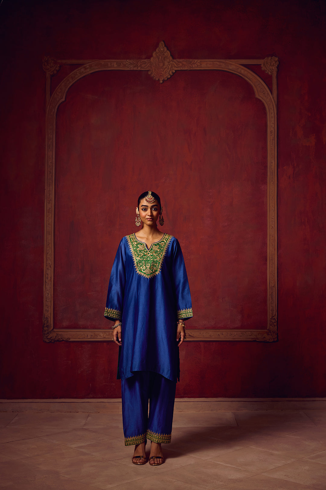 Raunaq Blue Green Kurta Set of 3