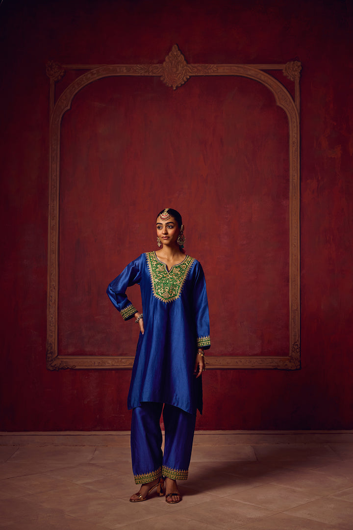 Raunaq Blue Green Kurta Set of 3