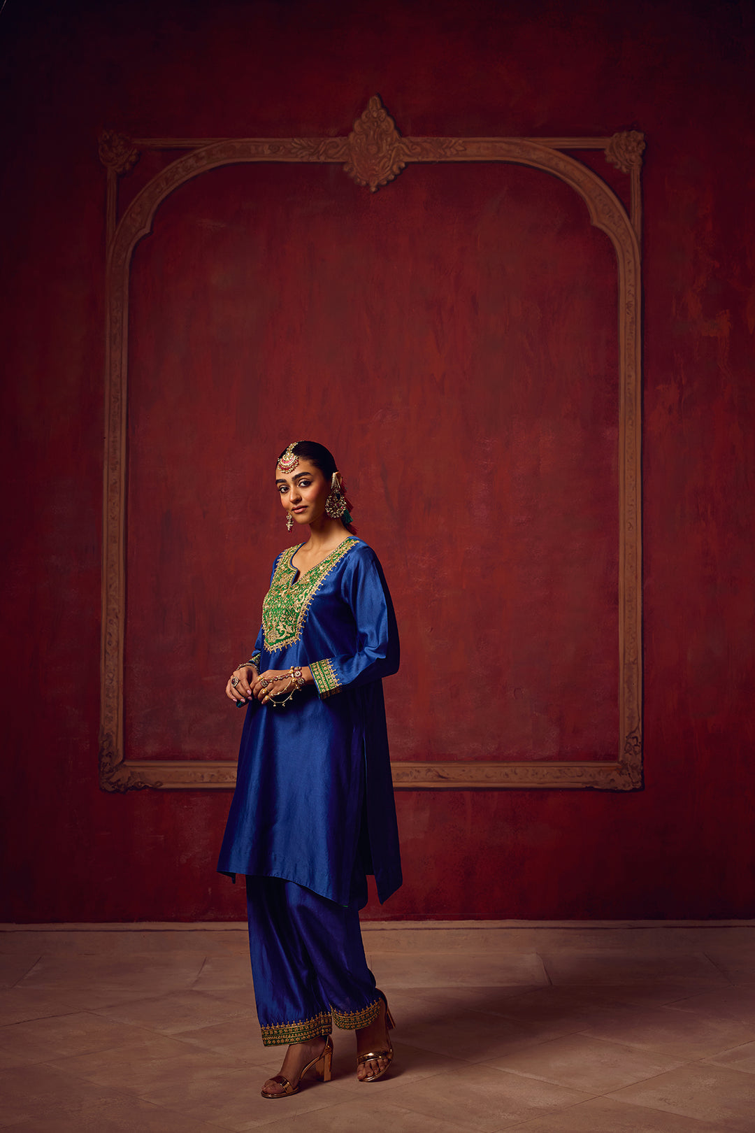 Raunaq Blue Green Kurta Set of 3