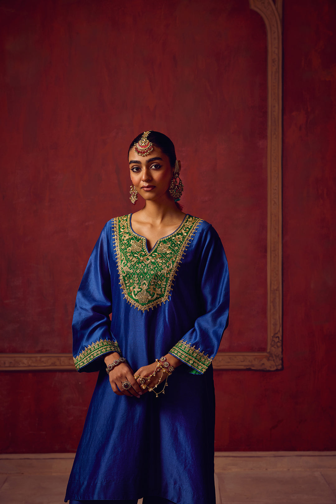 Raunaq Blue Green Kurta Set of 3