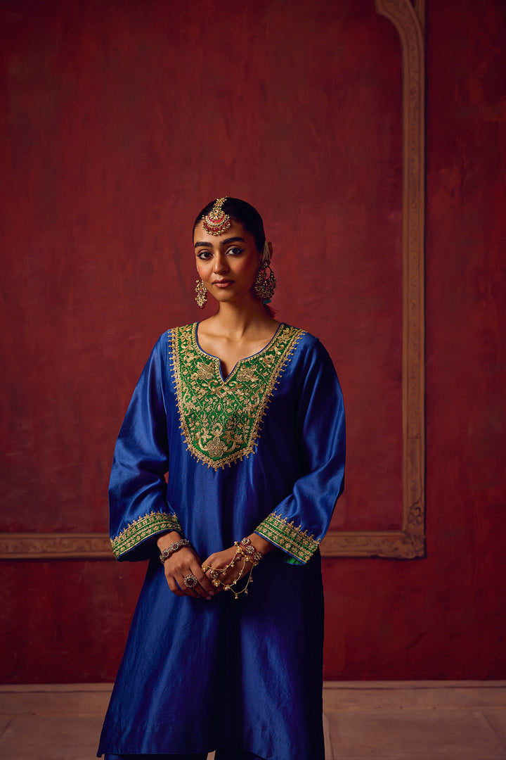 Raunaq Blue Green Kurta Set of 3