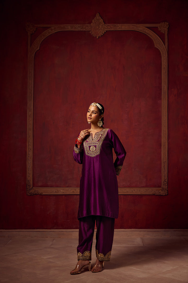 Raunaq Purple Kurta Set of 3