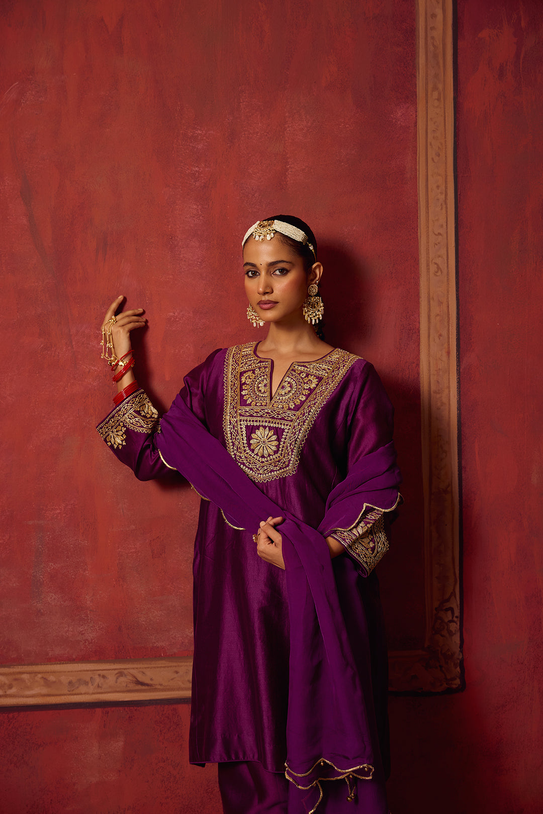 Raunaq Purple Kurta Set of 3