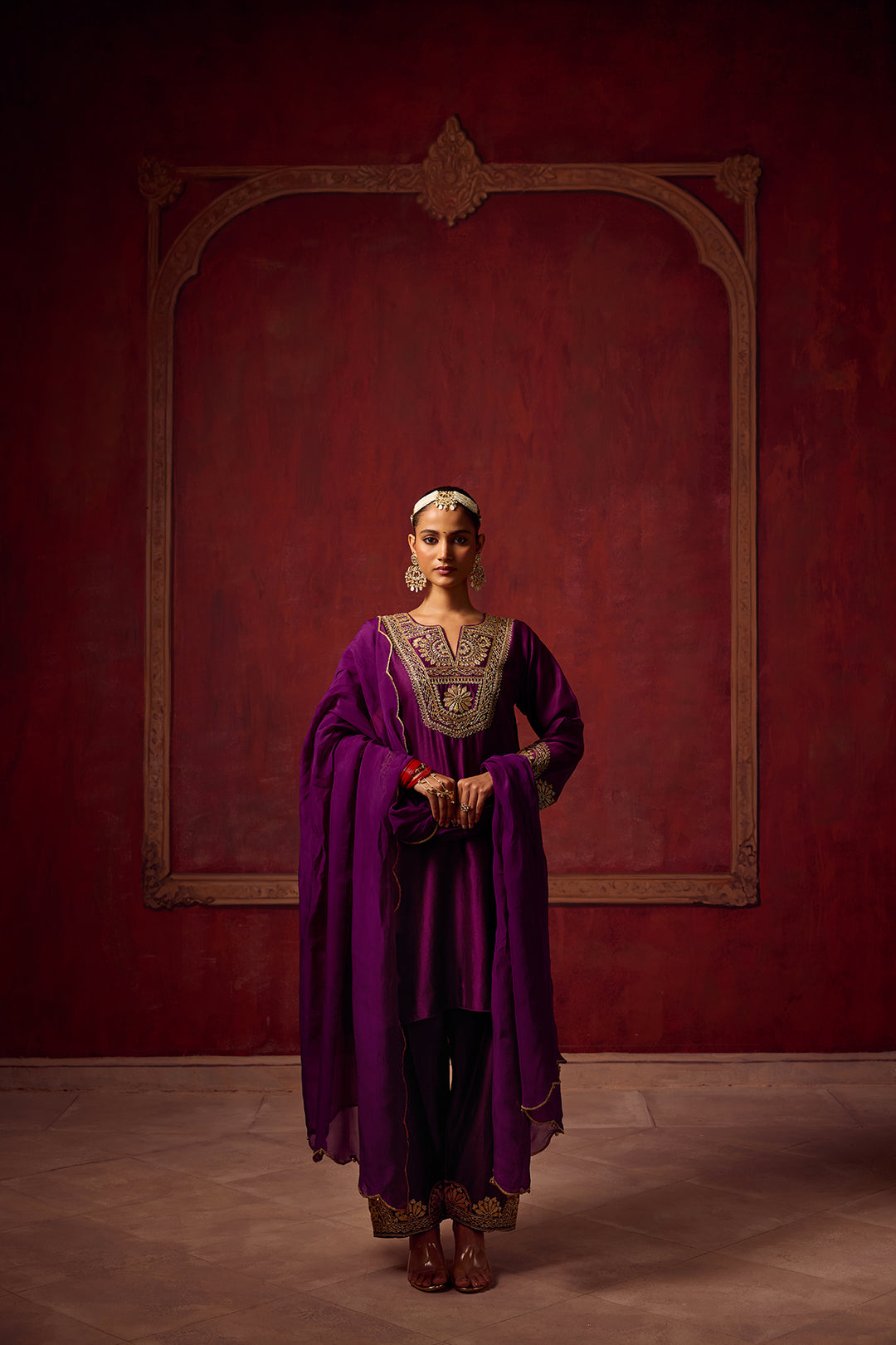 Raunaq Purple Kurta Set of 3