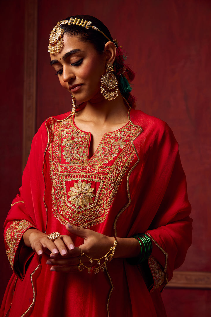 Raunaq Red Kurta Set of 3