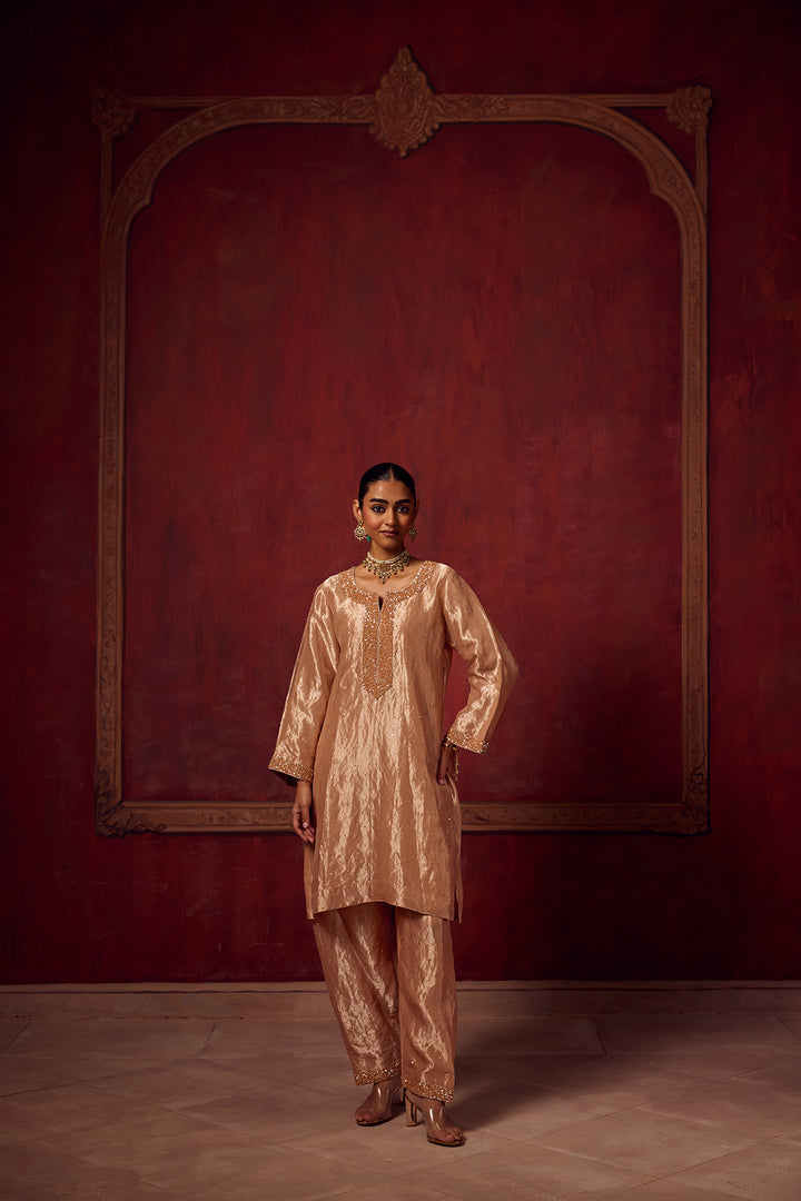 Kikli 2.0 Champagne Pink Kurta Set of 3