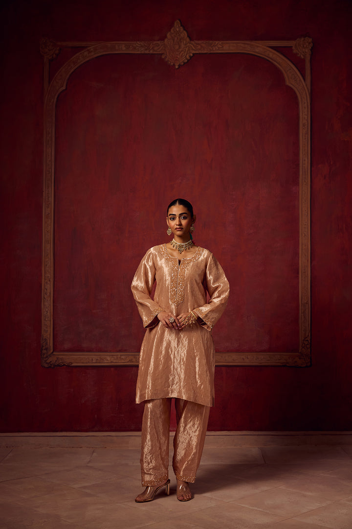 Kikli 2.0 Champagne Pink Kurta Set of 3