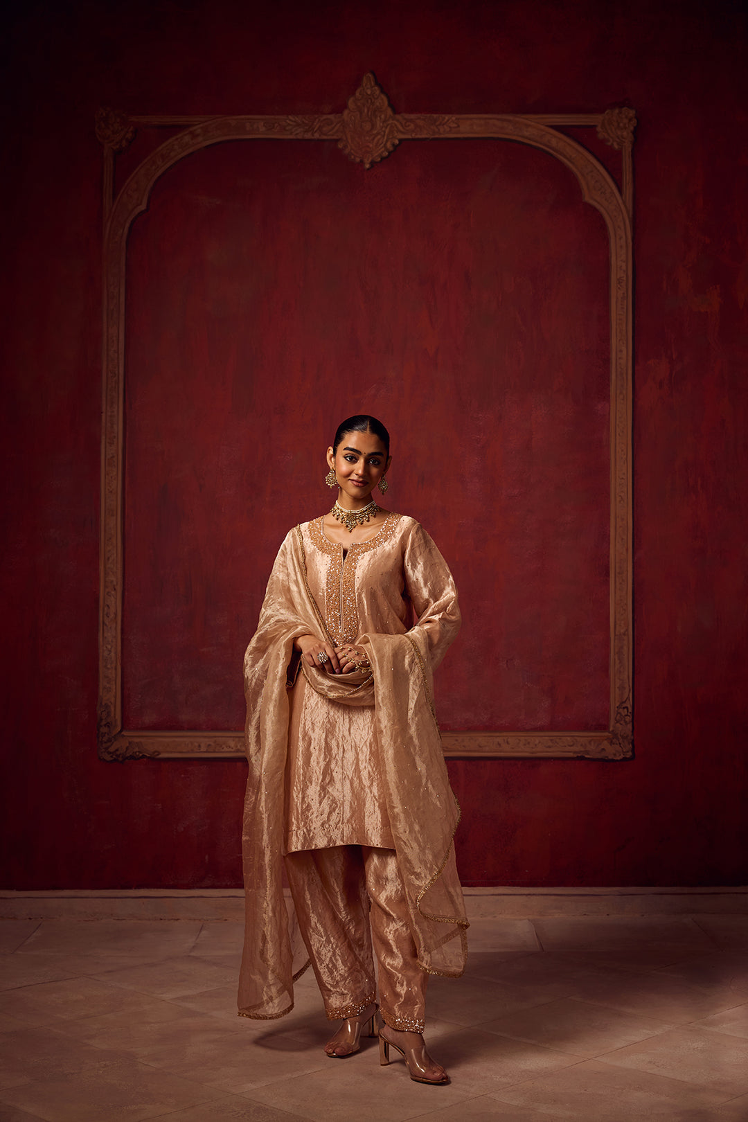 Kikli 2.0 Champagne Pink Kurta Set of 3