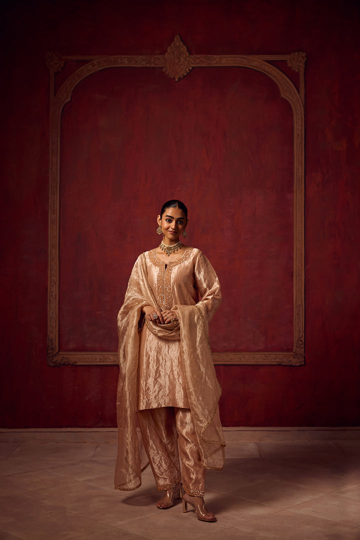 Kikli 2.0 Champagne Pink Kurta Set of 3