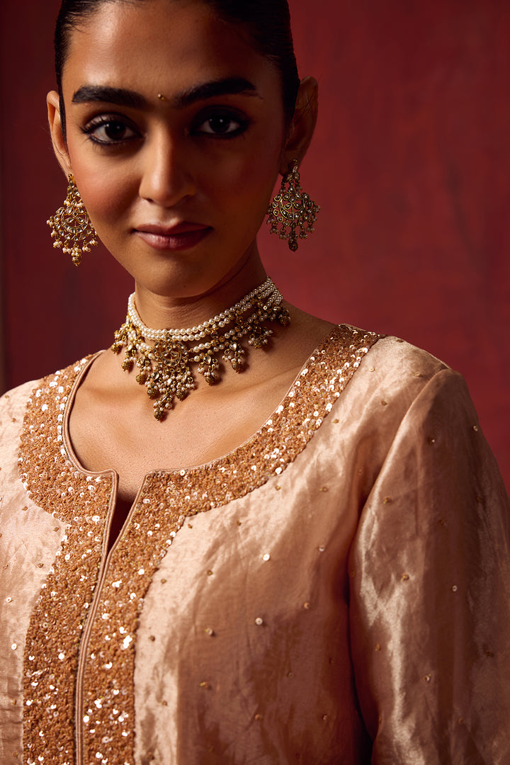 Kikli 2.0 Champagne Pink Kurta Set of 3