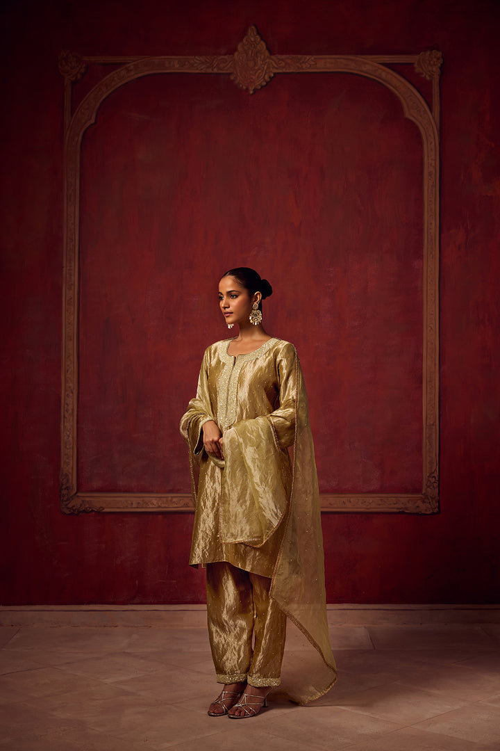 Kikli 2.0 Sage Green Kurta set of 3