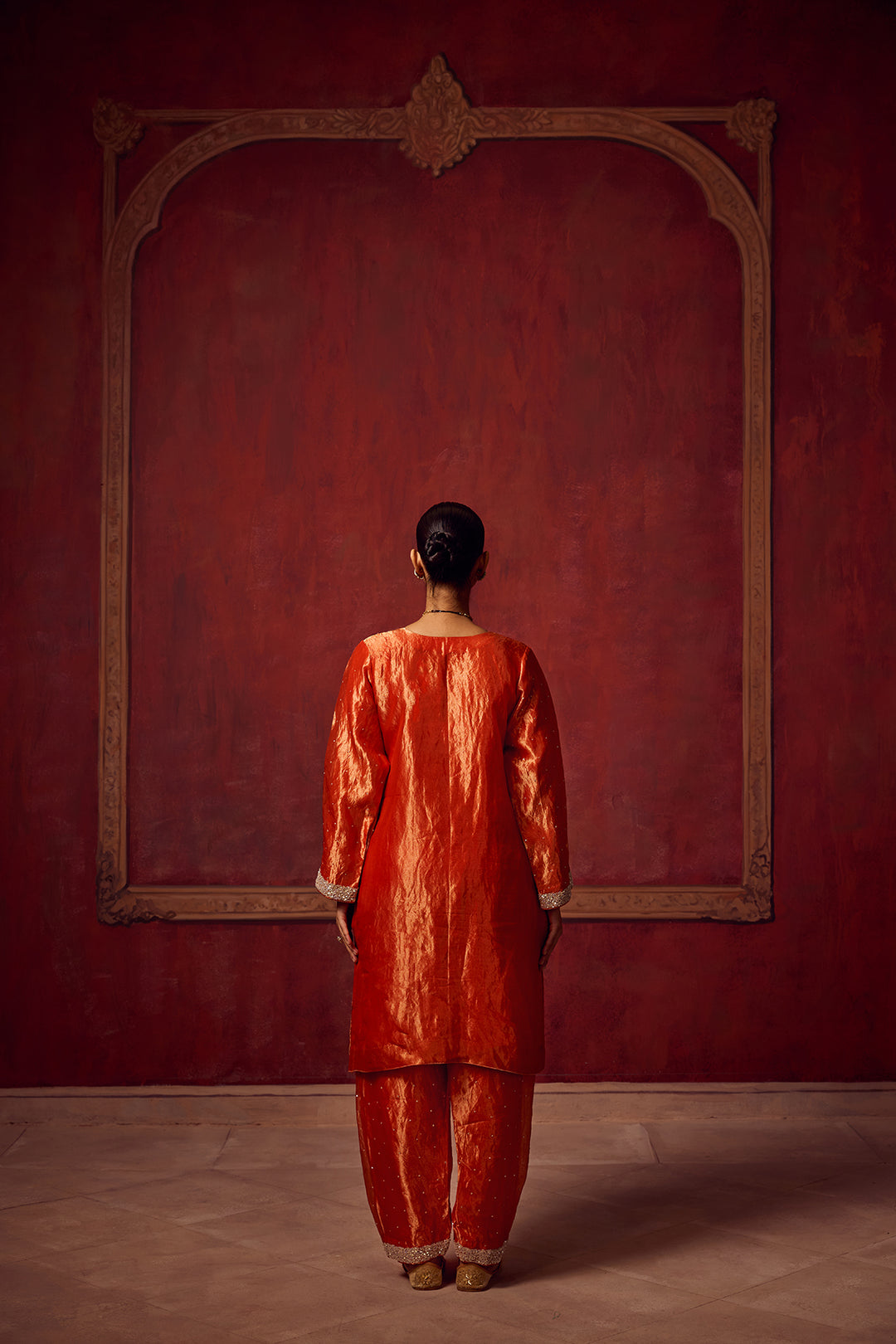 Kikli 2.0 Orange Kurta Salwar with Hot Pink Dupatta