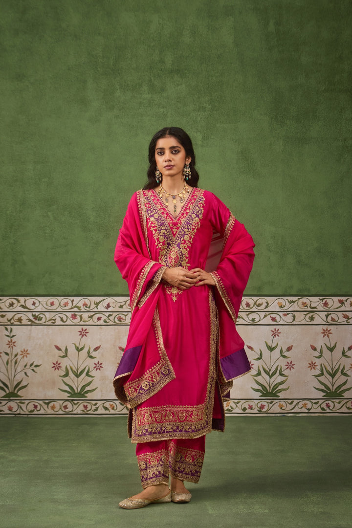 Inayat 2.0 Fushia Purple Kurta Set of 3