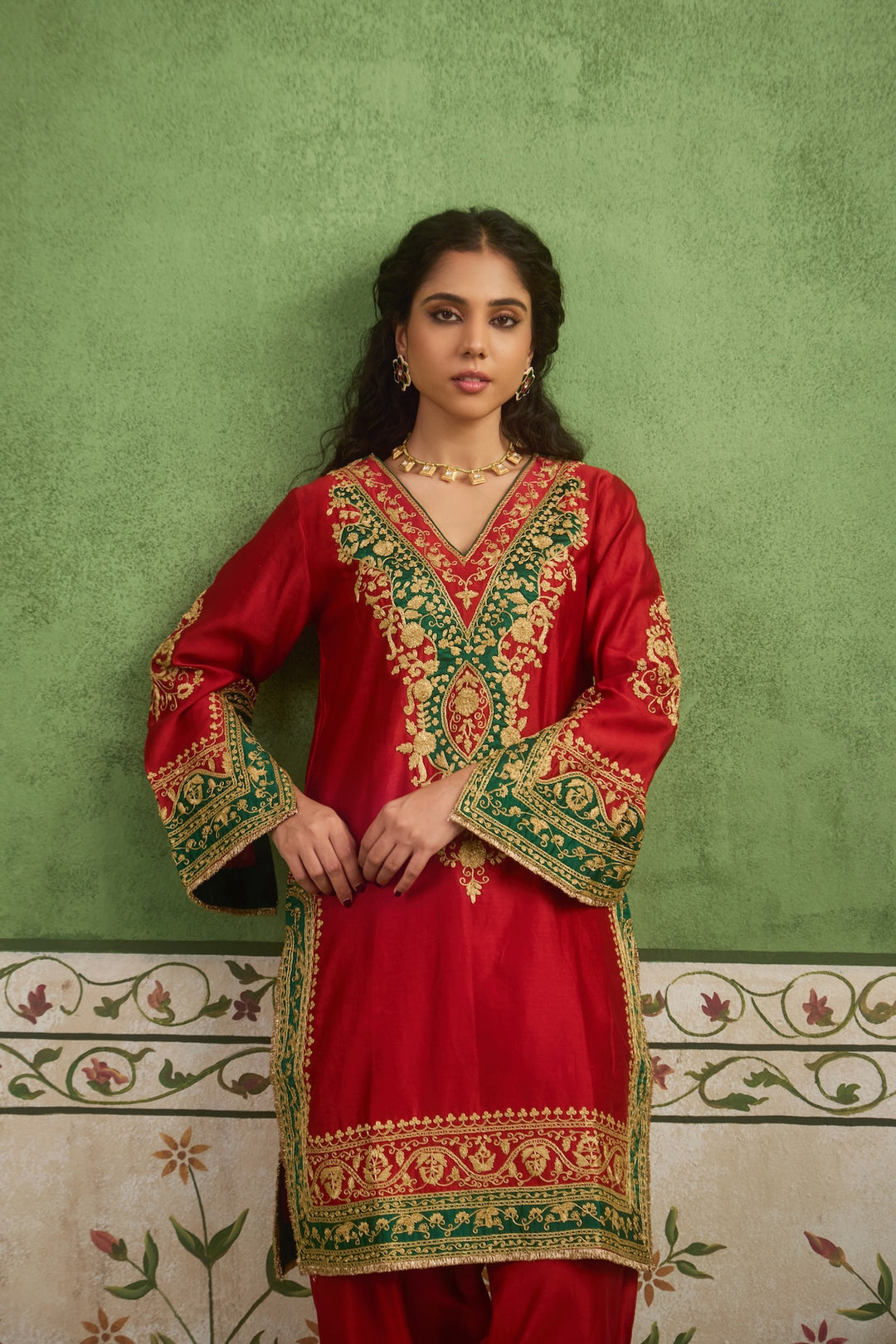 Inayat 2.0 Red Green Kurta Set of 3