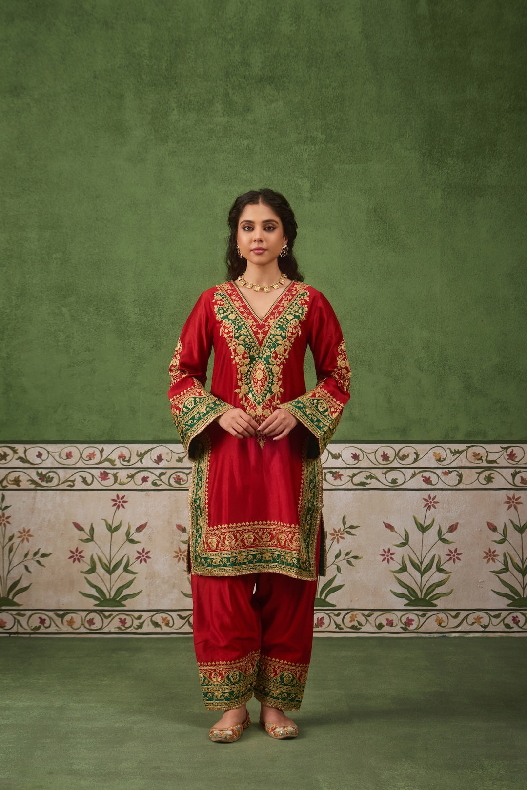 Inayat 2.0 Red Green Kurta Set of 3