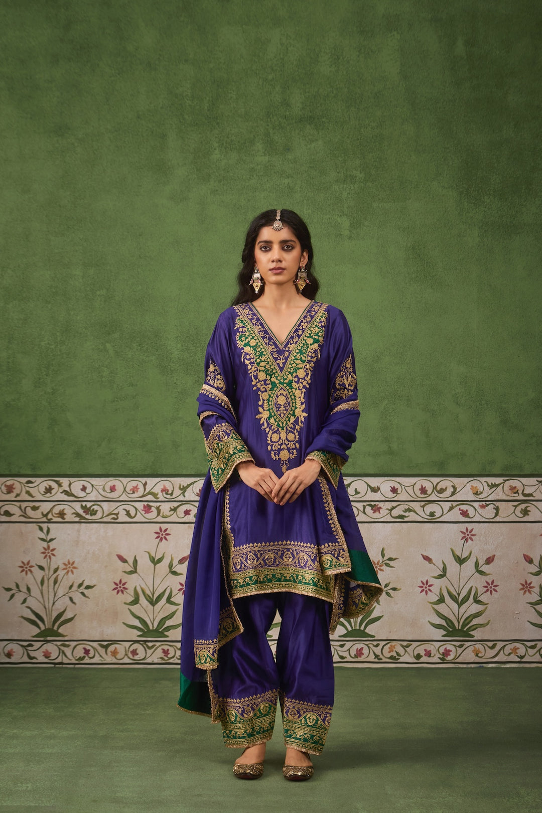 Inayat Blue Green Kurta Set of 3