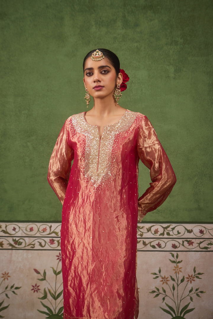 Kikli Hotpink with Orange Kurta Set of 3