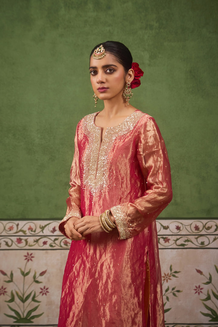Kikli Hotpink with Orange Kurta Set of 3