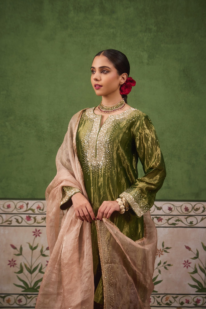 Kikli Green Pink Kurta Set of 3