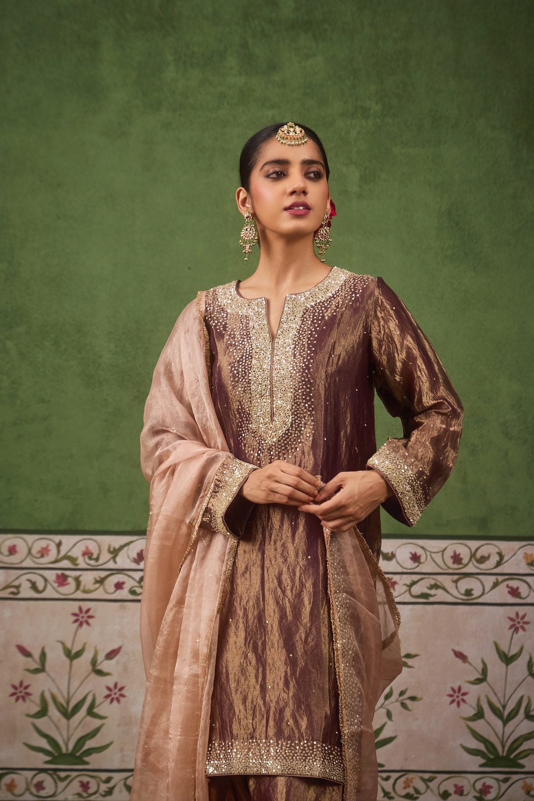 Kikli Purple Pink Kurta Set of 3