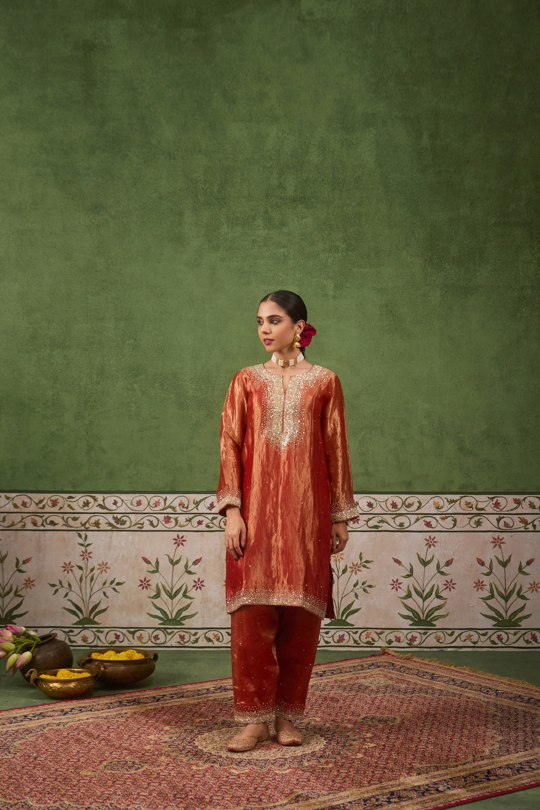 Kikli Rust Kurta Set of 3