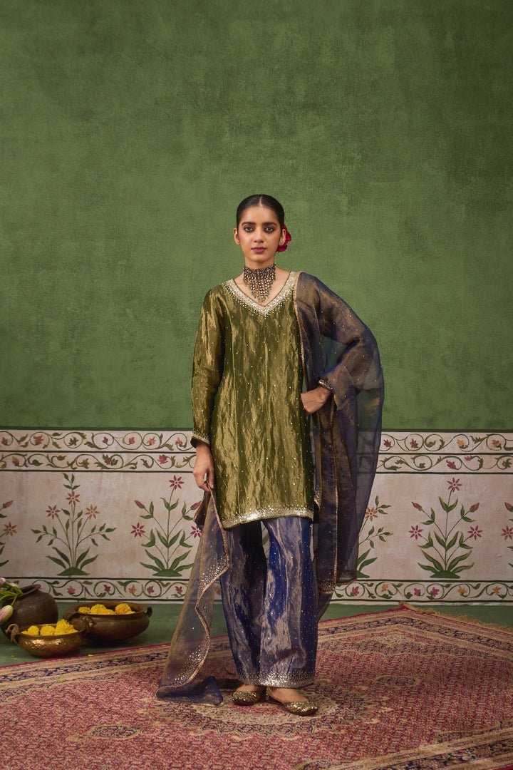 Kikli Green Blue Kurta Set of 3