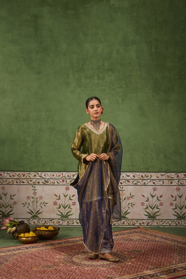 Kikli Green Blue Kurta Set of 3