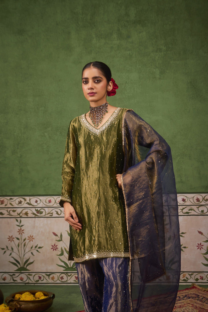 Kikli Green Blue Kurta Set of 3
