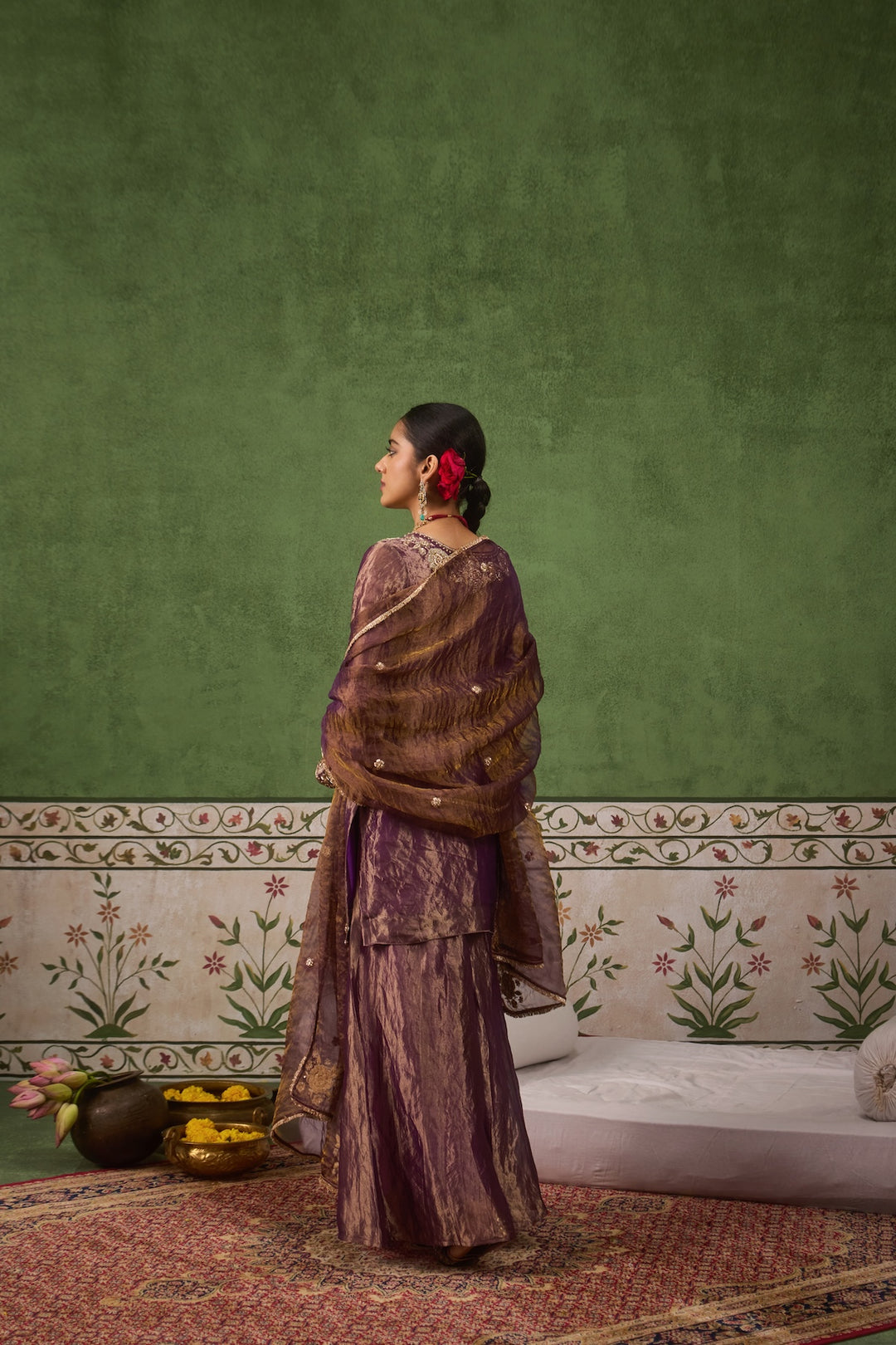 Inayat 2.0 Purple Tissue Sharara Set of 3