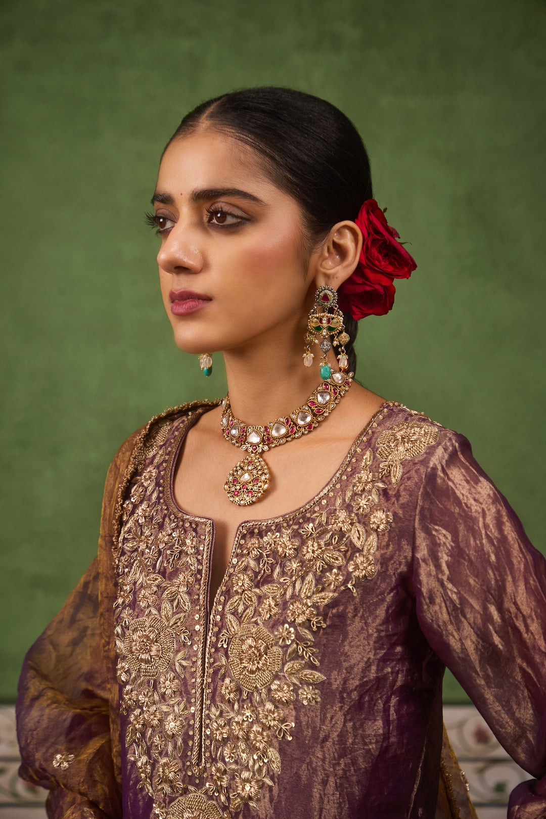 Inayat 2.0 Purple Tissue Sharara Set of 3