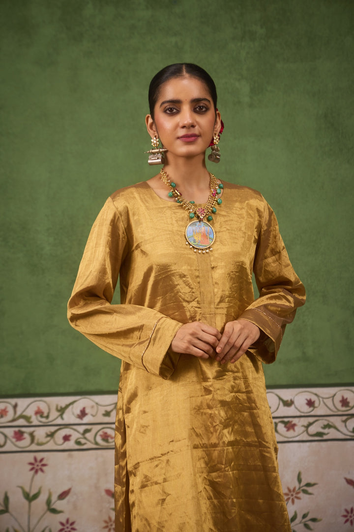 Inayat 2.0 Gold Tissue Kurta Set of 3