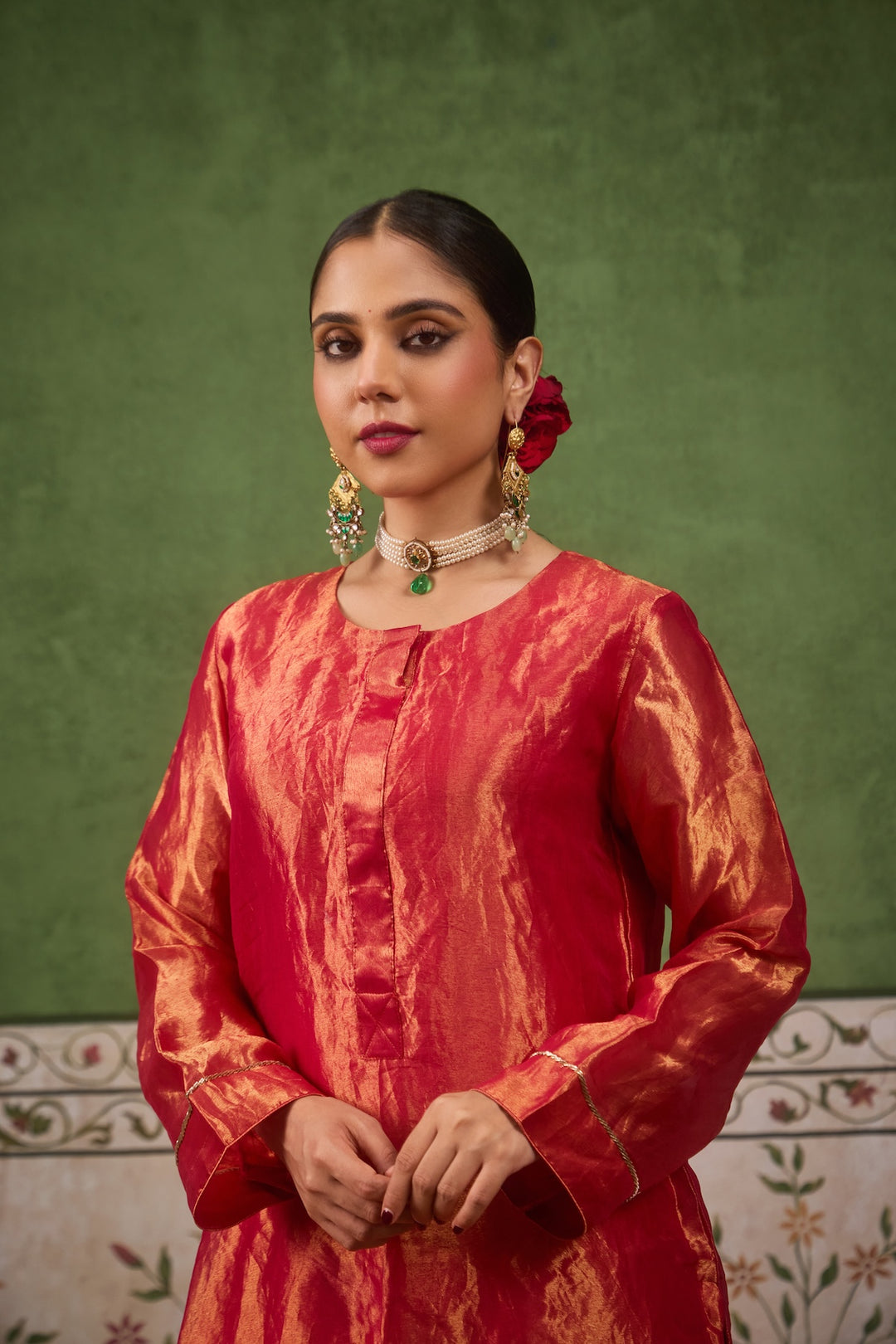 Inayat 2.0 Pink Tissue Kurta Set of 2
