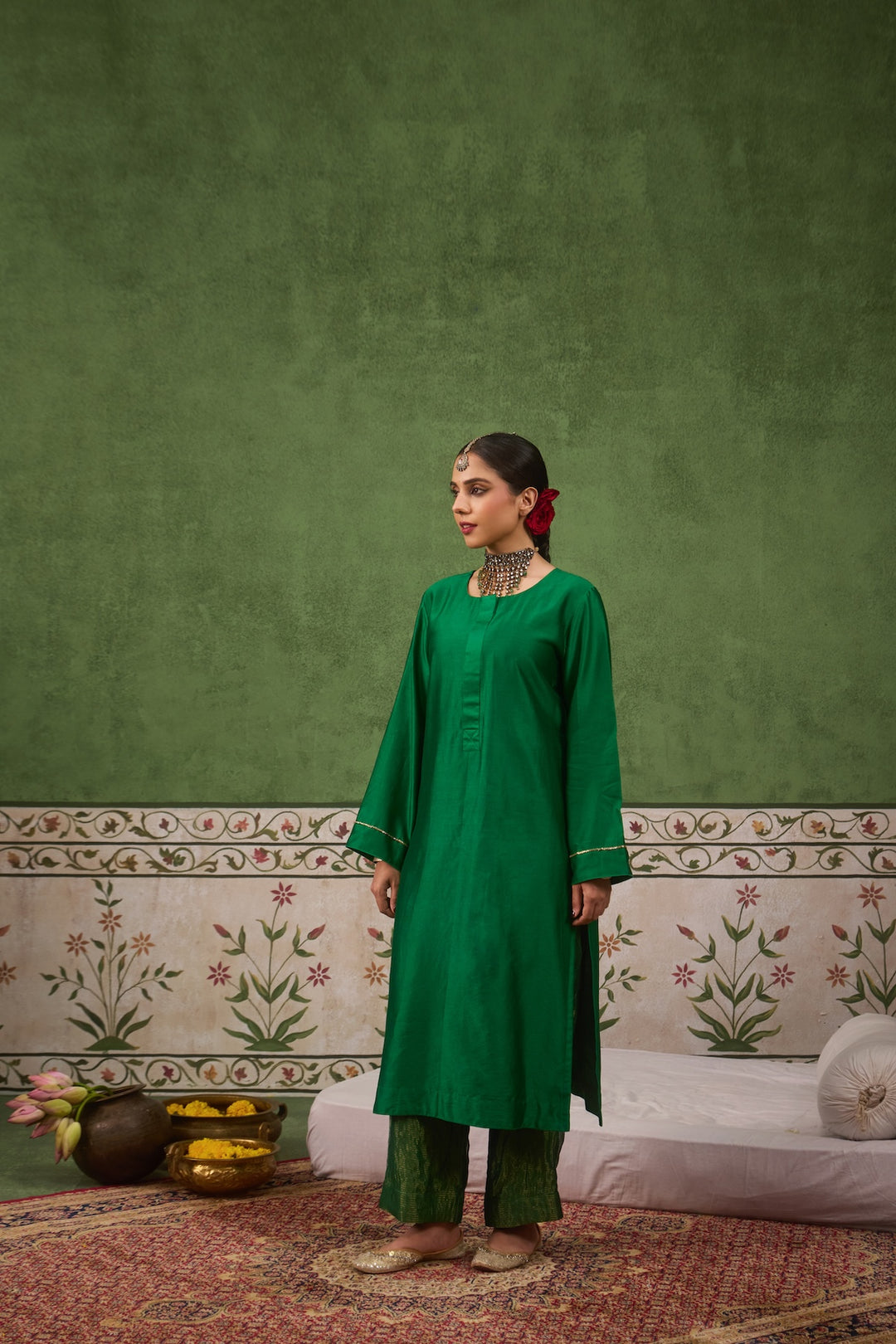 Inayat 2.0 Panna Green Kurta Set of 2