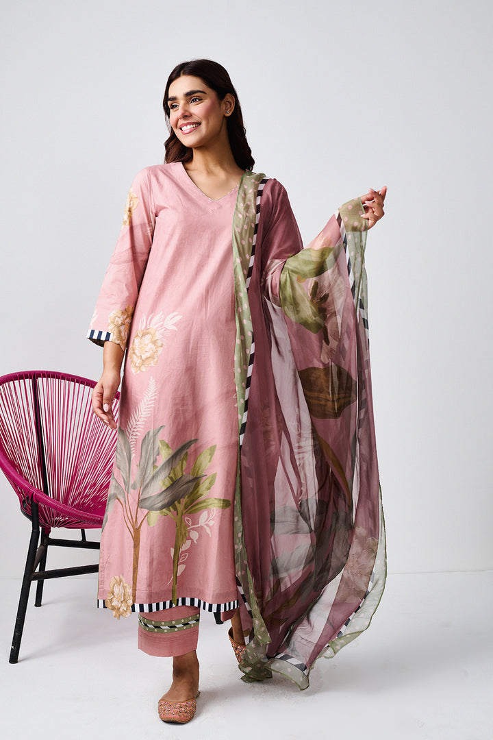 Noor Old Rose Kurta Set of 3