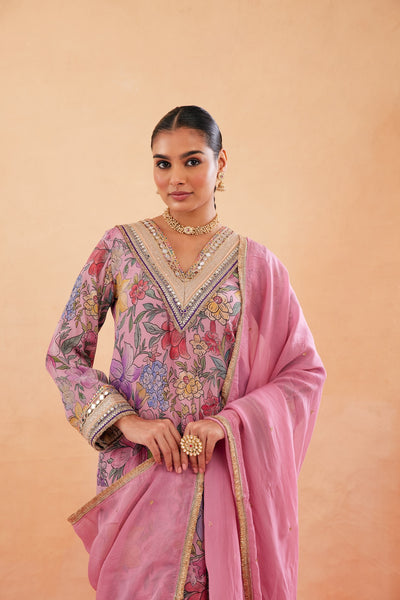 Ishq Blush Pink Aline Kurta Set of 3