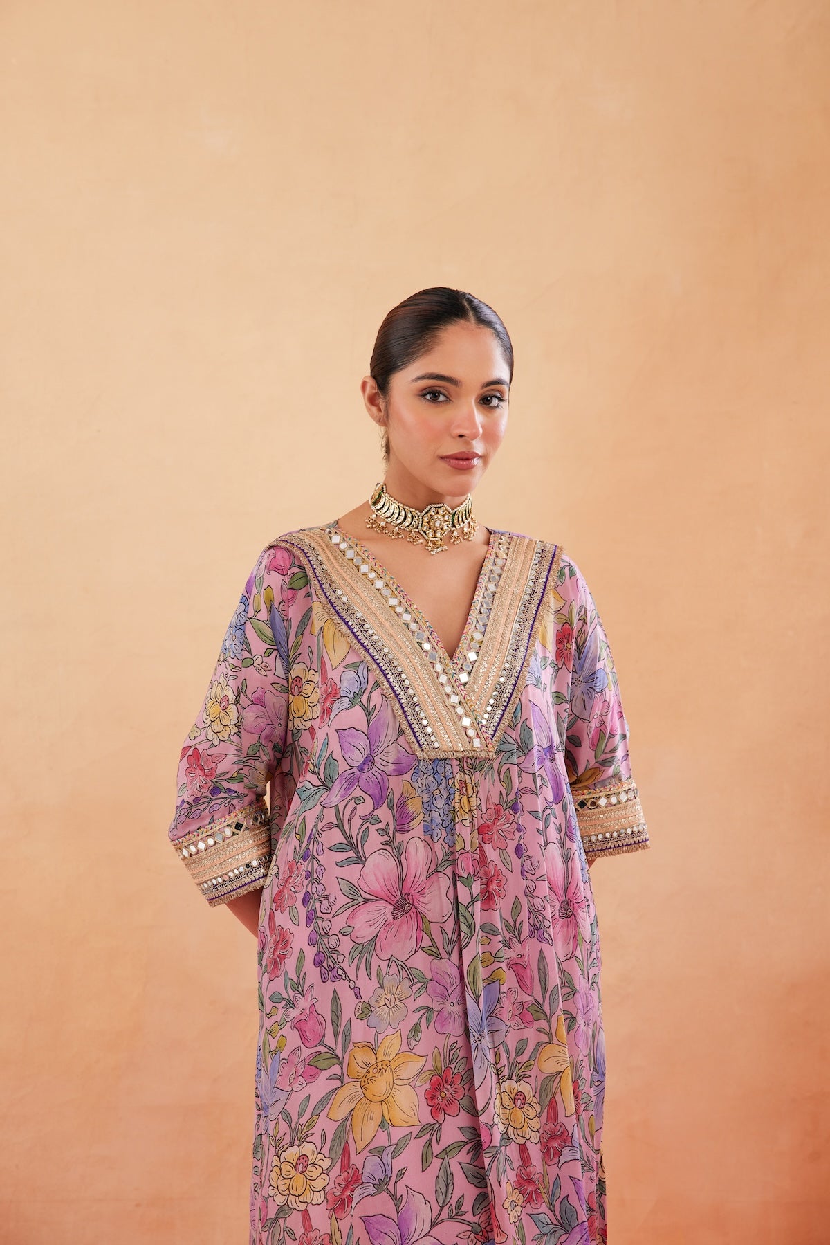 Ishq Blush Pink Kaftan Kurta Set of 2