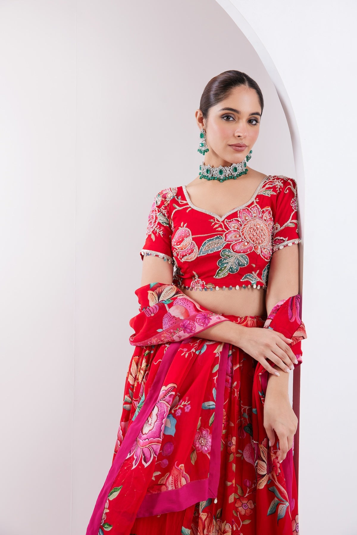 Kamal Red Lehenga Set