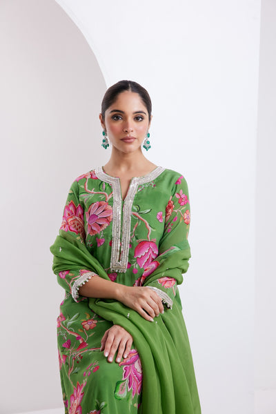 Kamal Green Printed Kurta Set of 3