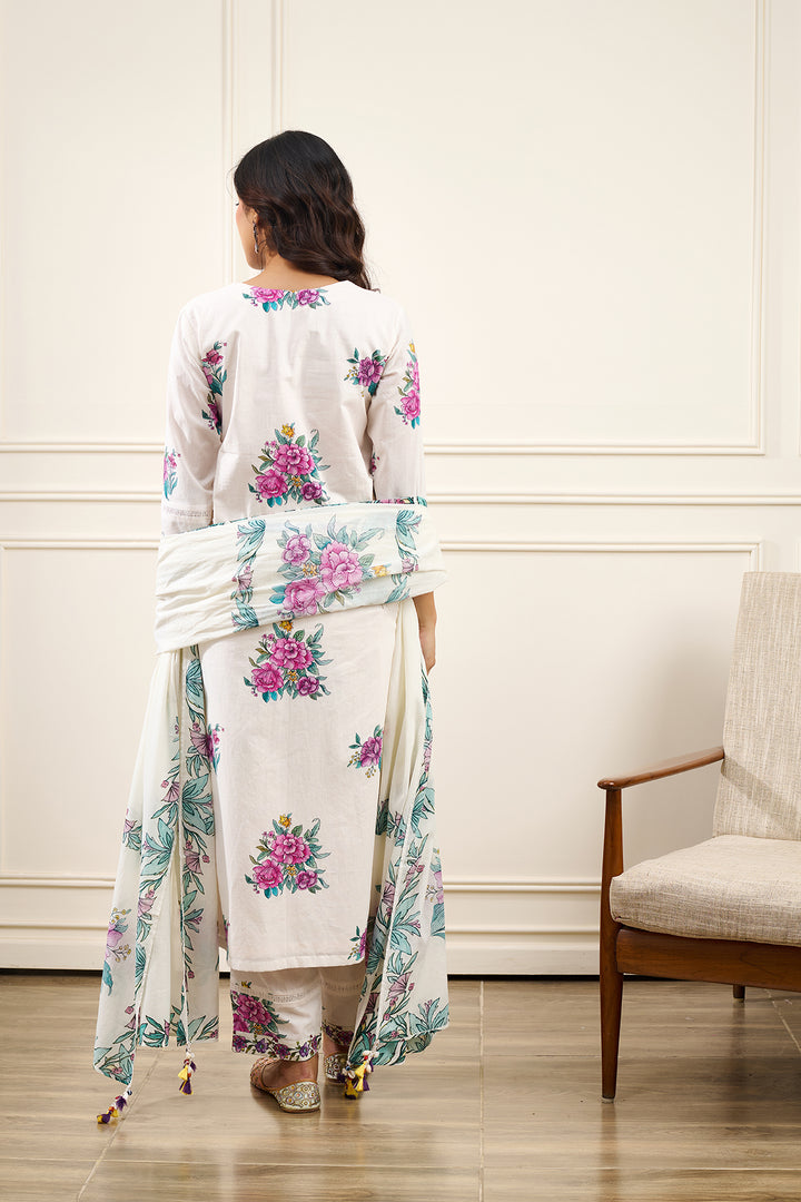 Gul-Boota KURTA WITH PALAZO AND DUPATTA- SET OF 3